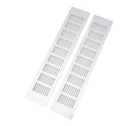 Horett Grille D'aération Grille de Ventilation Couvercle D'aération Rectangulaire en Alliage D'aluminium Surface Lisse Trous Pré-percés avec Installation Facile pour Armoires de (80 * 400mm)