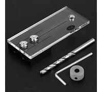 Horett Guide de Perçage de Trous Cheville, Localisateur Métal Taille | Construction en Métal, Outil de Travail du Bois, pour Joints de Planches de Bois, Taille de Transport Compacte, Comprend