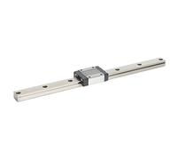 Horett Guide Linéaire Miniature Guide de Rail Linéaire Micro Rail en Acier à Roulement MGN15C Coulissant [Marque] Haute Précision Performance Stable avec Bouchons en (250mm)