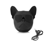 Horett Haut-Parleur sans Fil Portable en Forme de Chien, Son Stéréo, Lecteur de Musique avec Puce 5.0, Mémoire 32 Go, Design Compact et Léger, Fonction Radio Intégrée, Connexion