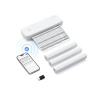 Horett Imprimante à transfert thermique portable sans fil A4 - Connexion USB avec ordinateur portable - 56 mm, 77 mm, 107 mm, 210 mm, 216 mm - Format de papier A5 - Pour bureau, école, compatible avec