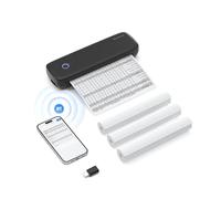 Horett Imprimante à transfert thermique portable sans fil USB A4 - Connexion USB avec ordinateur portable - 56 mm, 77 mm, 107 mm, 210 mm, 216 mm - Format de papier A5 - Pour bureau, école, compatible