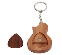 Horett Jeu de Médiators en Bois, Design Arc Fait à la Main, Couleur | Bois Massif, Profil D'arc adapté aux Doigts, Accessoire de Musique, Boîte de Rangement, Porte-clés, Compatible avec les
