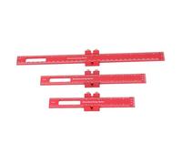 Horett Jeu de Règles de Poche, Butée Coulissante Réglable, Pouces | Alliage D'aluminium, Marquage des Menuiseries, Encoche pour Crayon, carré Large, Utilisation en Atelier, Ajustement de