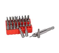 Horett Jeu D'embouts Hexagonaux de Vis de sécurité en Acier au Chrome Vanadium Jeu D'embouts Tournevis à Tige Hexagonale 1/4 Po Têtes Tournevis Forme Spéciale avec