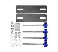 Horett Kit de Montage de Planche Traction Broches M10 Réglables 12-17 Cm | Acier Enduit de Poudre, Quincaillerie Chromée, Barres de Toit, Supports de Caisse de Camion, Pistes de Récupération,