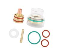 Horett Kit de Soudage TIG Kit de Torche TIG Ensemble Torche Ensemble Pinces Coupe en Verre Transparent avec Vue Claire Économie Gaz à Débit Gaz Uniforme pour Torches (2ème ch)