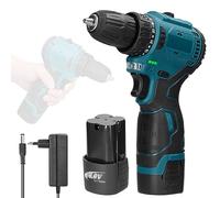 Horett Perceuse à Conducteur sans Fil 16,8 V, Tournevis électrique Domestique, Régulation des Voies de Rotation, Réglage de la Perceuse au Lithium, Outil électrique (2 piles pièces prise ue)