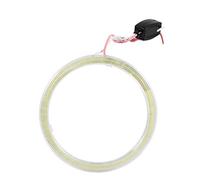 Horett Phil de Tête LED des Yeux Anges Super Lumineux 1 Pair, Extrême Bright Halo Anneaux DRL Cob Cobs avec Grand Angle de Vue et Faible Consommation D'énergie pour Moto, Voiture (90 mm)