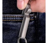 Horett Porte-clés Rectangulaire en Alliage TC4 Ti, Fixation Rapide, en Métal pour Hommes, Mini Sac à Dos, Accessoires