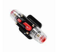 Horett Porte-fusible de Réinitialisation par Bouton-poussoir 50A-100A, Type de Commutateur Audio Automatique Disjoncteur, Matériau en Alliage avec Boîtier D'eau pour Bateau (100A)