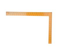 Horett Règle en Aluminium Try Square L Square Outil de Travail du Bois 400 Mm 600 Mm Outil de Mesure avec Marques des Deux Côtés pour la Coupe du Cuir et L'inspection Travail (Jaune)