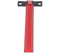Horett Règle en T de Marquage des Trous Règle de Trou en Forme T pour le Travail du Bois Alliage D'aluminium Marqué au Trous Incrémentaux 1/32 Pouce avec Conception à (12 pouces)