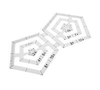 Horett Règles de Courtepointe Pentagone Double Taille 8,7 Pouces en | Modèle Acrylique, Aide à la Coupe Transparente, Couture , visibilité du Tissu, Usage Domestique, compatibilité des Outils