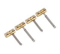 Horett Sillets de Cordes Basses en Laiton traité, Quatre Cordes, 4 Pièces | Laiton Antirouille, Coulée Décalée, Vis Longue de 40 à 42 Mm, Vis Courte de 30 à 36 Mm, Pont D'instrument électrique
