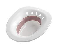 Horett Sitz Bath Siège de Toilette Pliable Sitz Pliable Squat Free Bath Réutilisable Toilette Baignoire Hanche Bassin pour Personnes Âgées Soins Post-Partum Plaies Hémorroïdes (Rose)