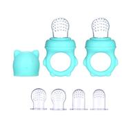 Horett SUCETTES À Fruits DE Dentition pour BÉBÉ Combo d'alimentation pour LA Croissance DE LA SANTÉ ET Le SOULAGEMENT L'INCONFORT 3 Tailles VARIÉTÉ (Verte)