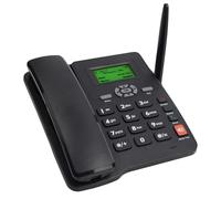 Horett Support téléphone sans fil de bureau GSM 850/900/1800/1900 MHz, carte SIM 2G, téléphone fixe sans fil avec antenne radio, fonction réveil pour maison, centre d'appel, bureau, entreprise hôtel