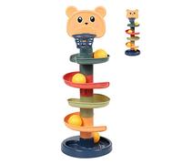 Horett Tour de Boules Interactive aux Couleurs Vives pour Les Tout-Petits, Cultive la Concentration avec Un Design Facile à Utiliser, Tour Tourbillonnante en Plastique pour bébé Un Plaisir éducatif