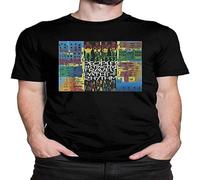 HOREUDAR A TR-Ibe Cal-LED Qu-Est People's Leisure Men's T-Shirt Round Neck Short Sleeve T Shirt Black XXL