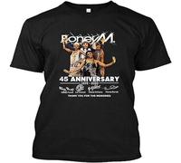 HOREUDAR Boney M 45Th Anniversary Thank You for The Memories Tshirt Men's Man Black S