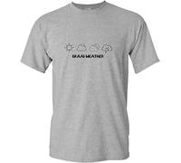 HOREUDAR Braai Weather Tshirt - Mens Funny South African Africa Barbecue T Shirt BBQ Gift Grey L