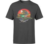 HOREUDAR Japanischer Bonsai in Einem Zen Universum in Der Natur - Standard Men's T-Shirt Grey XXL
