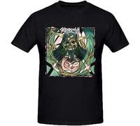 HOREUDAR Skeletonwitch Worship The Witch T Shirts for Men Crew Neck Black S