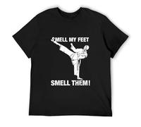 HOREUDAR Smell My Feet Funny Karate Smell Them Men's T Shirt Black XXL