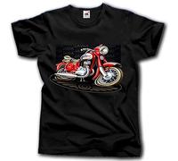 HOREUDAR Yk Jawa Motorcycle Shirt Czech DDR Germany Motorrad Vintage Ost Men's Man Black L