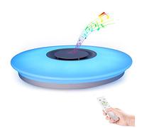 Horevo 24W Φ40cm LED plafonnier avec Télécommande et Bluetooth Haut-Parleur | APP Contrôle, 2000LM, 3000K-6500K Blanc Chaud/Froid, Changement de Couleur, RGB, pour le Salon, la Chambre