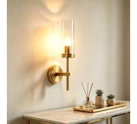 Horevo Lampe Murale Moderne Dorée - Applique avec Colonne Acrylique
