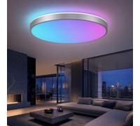 Horevo Plafonnier LED 24W avec Télécommande et Haut-Parleur Bluetooth | 2000Lumens, Ø30cm, Dimmable 3000K-6500K, RGB, Lecture Musicale, pour Salon, Chambre d'enfant, Chambre