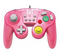 Hori Battle Pad Manette Filaire Type GameCube Super Smash Bros Pour Nintendo Switch - Design Peach - Licence Officielle Nintendo
