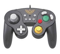 Hori Battle Pad Manette Filaire Type GameCube Super Smash Bros Pour Nintendo Switch - Design Zelda - Licence Officielle Nintendo