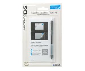 Hori Filtre de Protection pour écrans Nintendo DSi - Ecran du haut et écran du bas tactile - avec Stylet Noir - Accessoire Licence Officielle Nintendo Dsi
