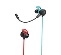 Hori Écouteurs Gaming Pro avec Mixer – Microphone – Câble 3,5 mm – Nintendo Switch – Bleu/Rouge