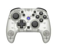 Hori Manette sans fil Horipad Turbo Frost Nintendo Switch et Switch 2 - Fonction Assign - Bouton C - Autonomie 10 h - Licence officielle - Blanc et transparent