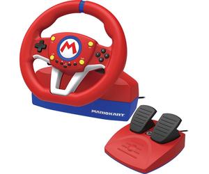 HORI Mario Kart Pro Mini Nintendo Volant de course pour Switch/PC avec pédales incluses - Rouge
