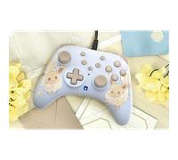 Hori Pokémon Manette filaire Horipad Turbo Nintendo Switch et Switch 2 - Bouton Nintendo C - Boutons arrière programmables - Motif Évoli Cottage Core - Bleu