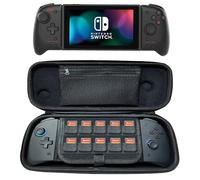 Hori Split Pad Pro Case - Hard Shell Case for Nintendo Switch OLED Hori Split Pad Pro Controllers Handle Travel Portable Case Carrying Bag 10 Game Card Slots/Button Protection/Large Capacity Black
