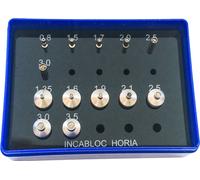 Horia INCA Assortiment de bijoux avec 7 piles et 6 poussoirs avec un shank Ø 3mm