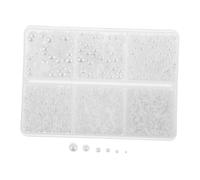 HORIALENCE 1 Boîte Perles Plates Imitation Abs de pour Nail Art Bricolage Accessoires de Cheveux et Décorations Diy Boîte de Rangement