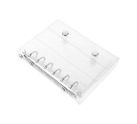 HORIALENCE 1 lot de couvertures transparentes A7 à 6 anneaux avec 30 pochettes intérieures pour feuilles mobiles - Fermeture de cahier en PVC transparent - Pochettes rondes pour classeur à anneaux