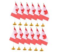 HORIALENCE 12Pièces Drapeaux de Table Mini Drapeaux à Main avec Socle pour Événements Fêtes et Décorations