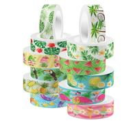 HORIALENCE 12rouleaux Ruban Adhésif Washi Multi-usage pour Scrapbooking DIY Décoration de Carnets Cahiers et Cadeaux Bande Adhésive Décorative Créative