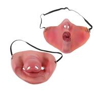 HORIALENCE 1ensemble Masque De Halloween Avec Nez De Cochon Pour Adulte Accessoire Créatif Pour Fêtes Et Cosplay Demi-masque Amusant Pour Événements Et Jeux De Mariage