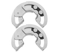 HORIALENCE 2 charnières invisibles industrielles pour portes de placard, limiteur d'ouverture à 180 degrés, quincaillerie coulissante pour portes demi-rondes de cuisines et salles de bains