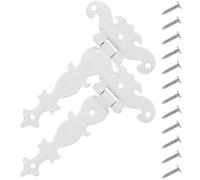 HORIALENCE 2 Charnières Robustes en Zinc Allié Style Vintage Bronze Vert Kit 2 Pièces pour Portes de Cabanon et Portails en Bois Quincaillerie Extérieure Résistante à la Corrosion Usage