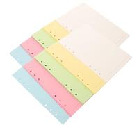 HORIALENCE 2 Paquets de Feuilles de Recharge A5 Ligné Coloré à 6 Trous, 5 Couleurs, 100 Feuilles par Set, Papier pour Agenda, Classeur et Carnet Scolaire, Compatible Organiseur de Bureau